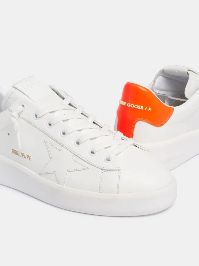 Golden Goose White Purestar Sneakers “White Orange” — photo 3 of 4