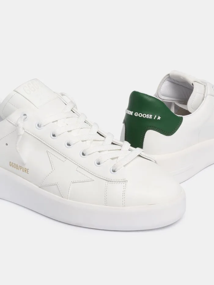 Golden Goose White Purestar Sneakers “White Green” — photo 2 of 4