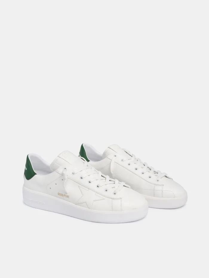 Golden Goose White Purestar Sneakers “White Green” — photo 3 of 4